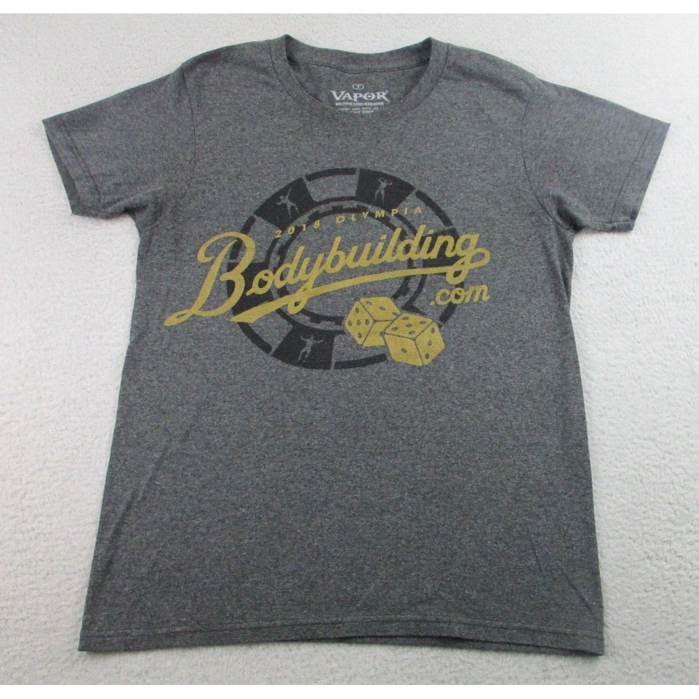 Bodybuilding.com Mr Olympia‎ 2018 T Shirt Mens S Vapor Gray Muscle Gym Workout - Picture 2 of 9